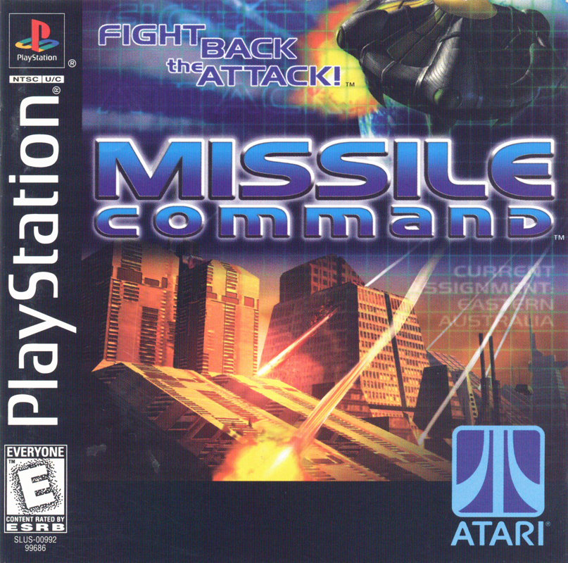 Missile Command box art for Playstation